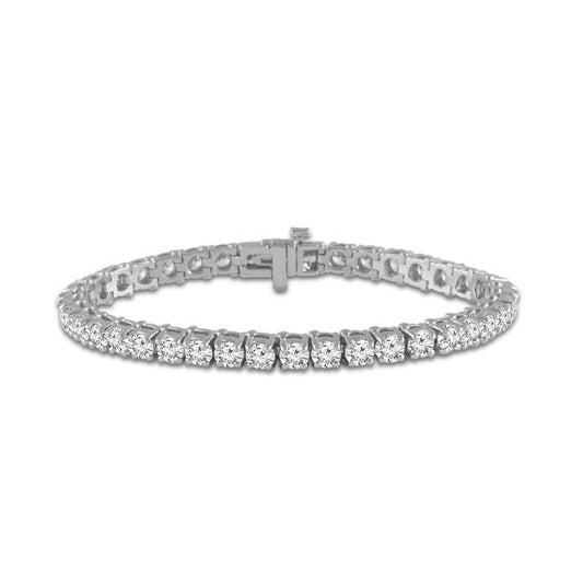 Diamond Bracelet 6 ct tw Round 14k White Gold