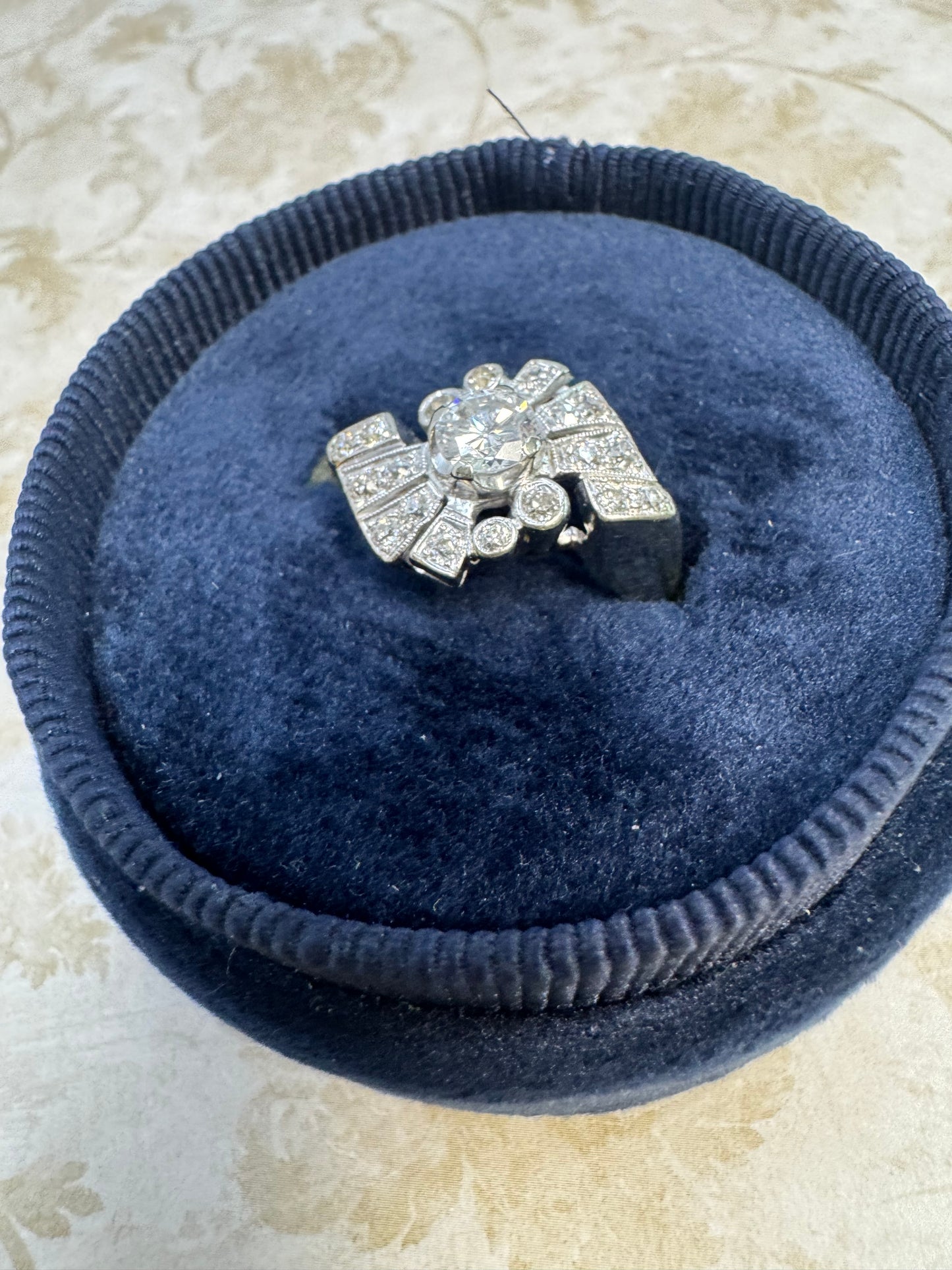 Diamond Art Deco Ring