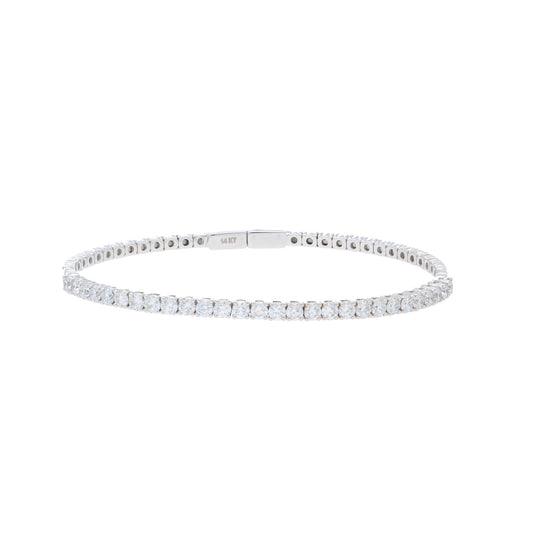 Diamond Bangle with Magnetic Closesure