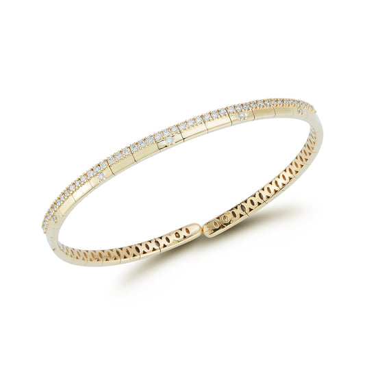 Half Way Around Diamond Flexible Bangle