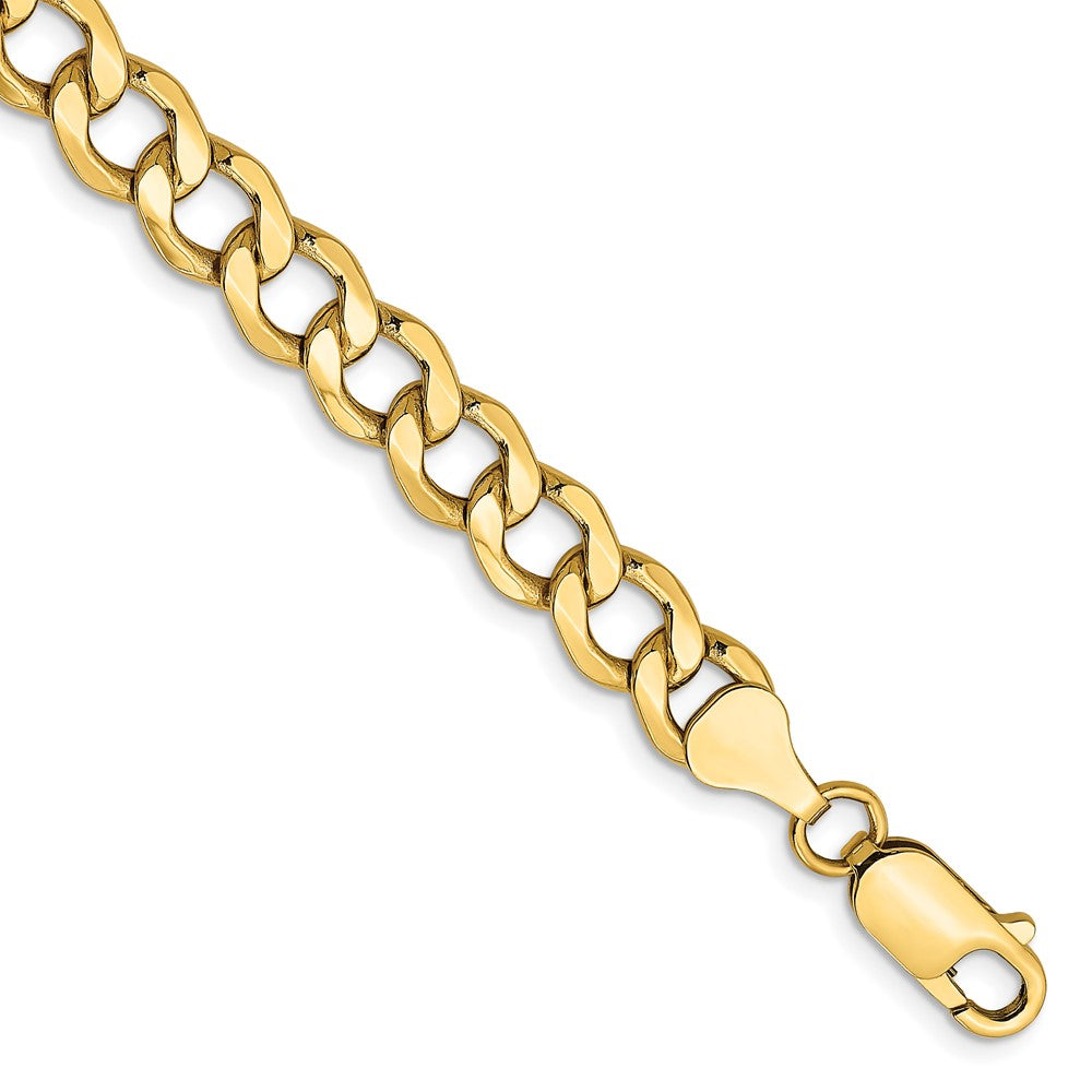 14k 7mm Semi-Solid Curb Chain