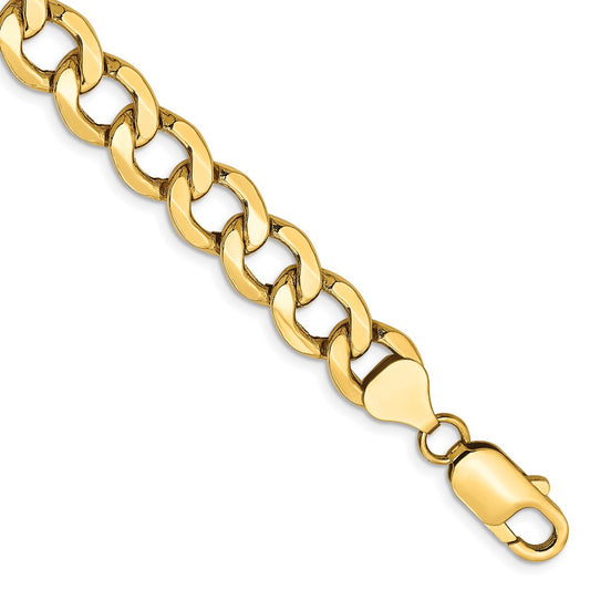 14k 9mm Semi-Solid Curb Chain