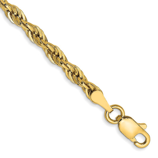 14ky 3.0mm Semi-Solid Rope Chain