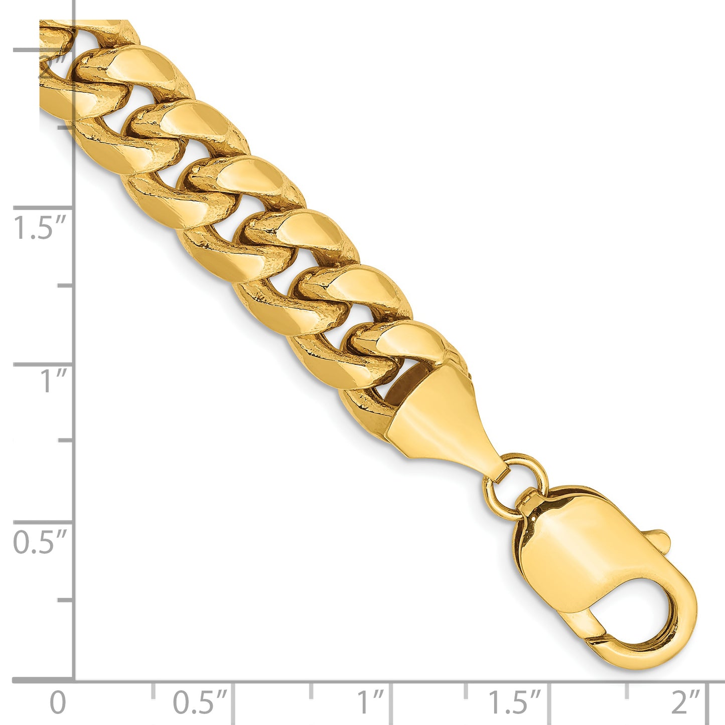 14k 9.3mm Semi-Solid Miami Cuban Chain