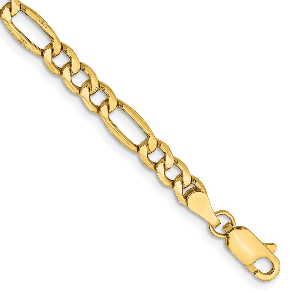 14k 4.2mm Semi-Solid Figaro Chain