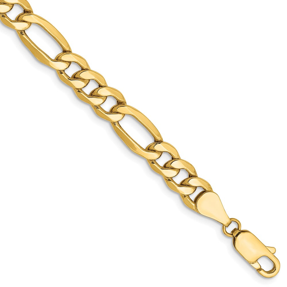 14k 6.25mm Semi-Solid Figaro Chain