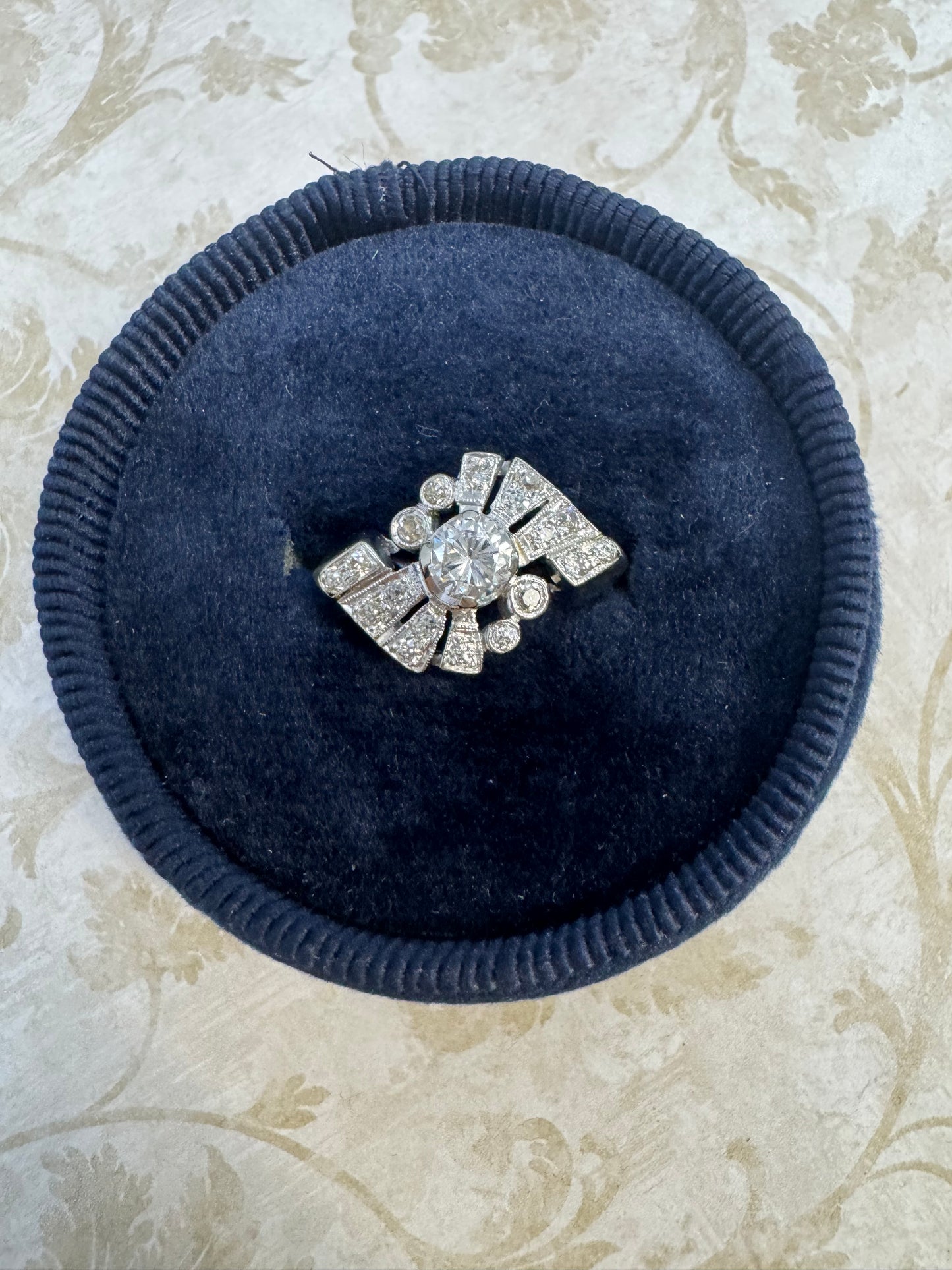 Diamond Art Deco Ring