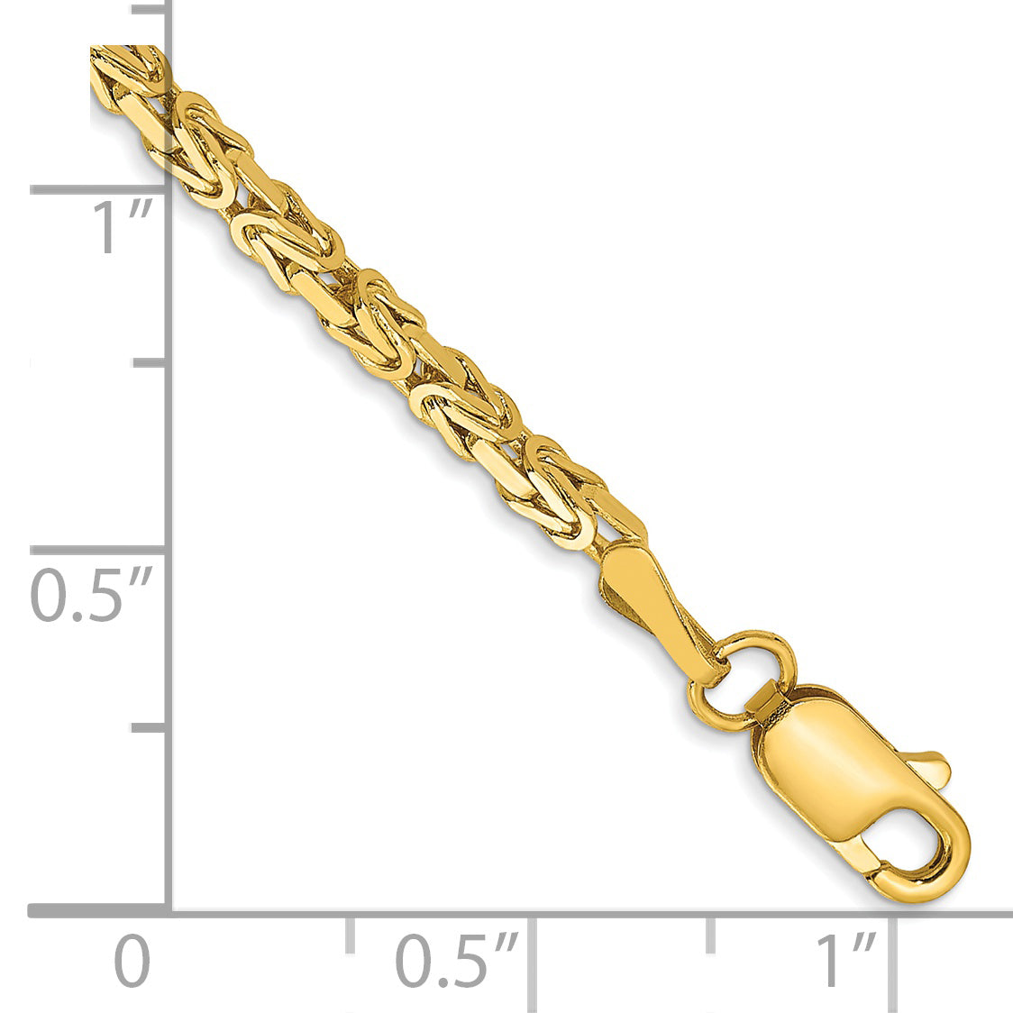 14k 2mm Byzantine Chain