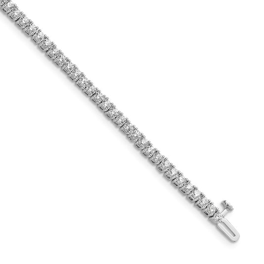 14k White Gold Lab Grown Diamond VS/SI FGH Tennis Bracelet