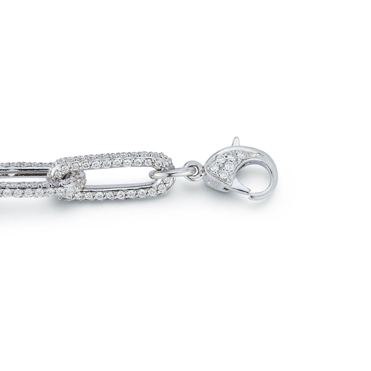 All Diamond Paperclip Bracelet