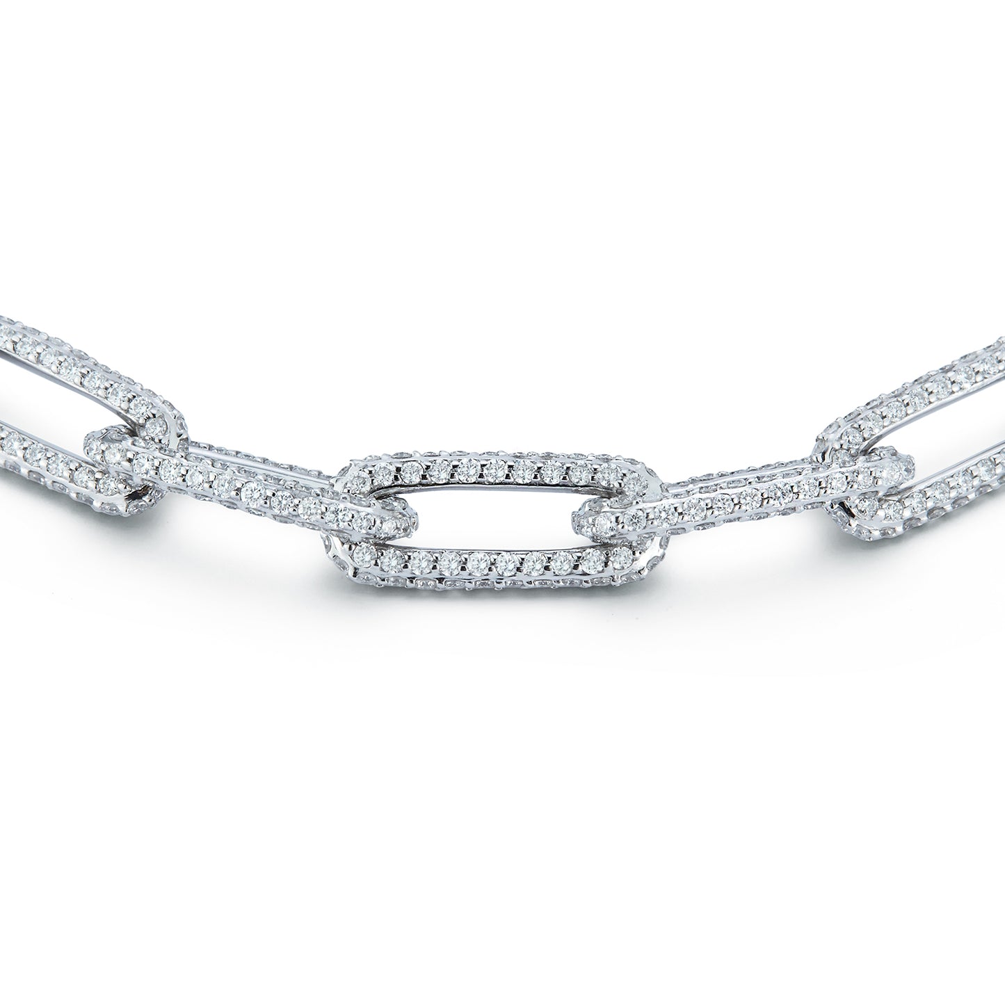 All Diamond Paperclip Bracelet