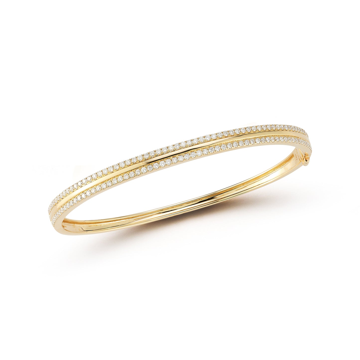 Double Diamond Border Bangle