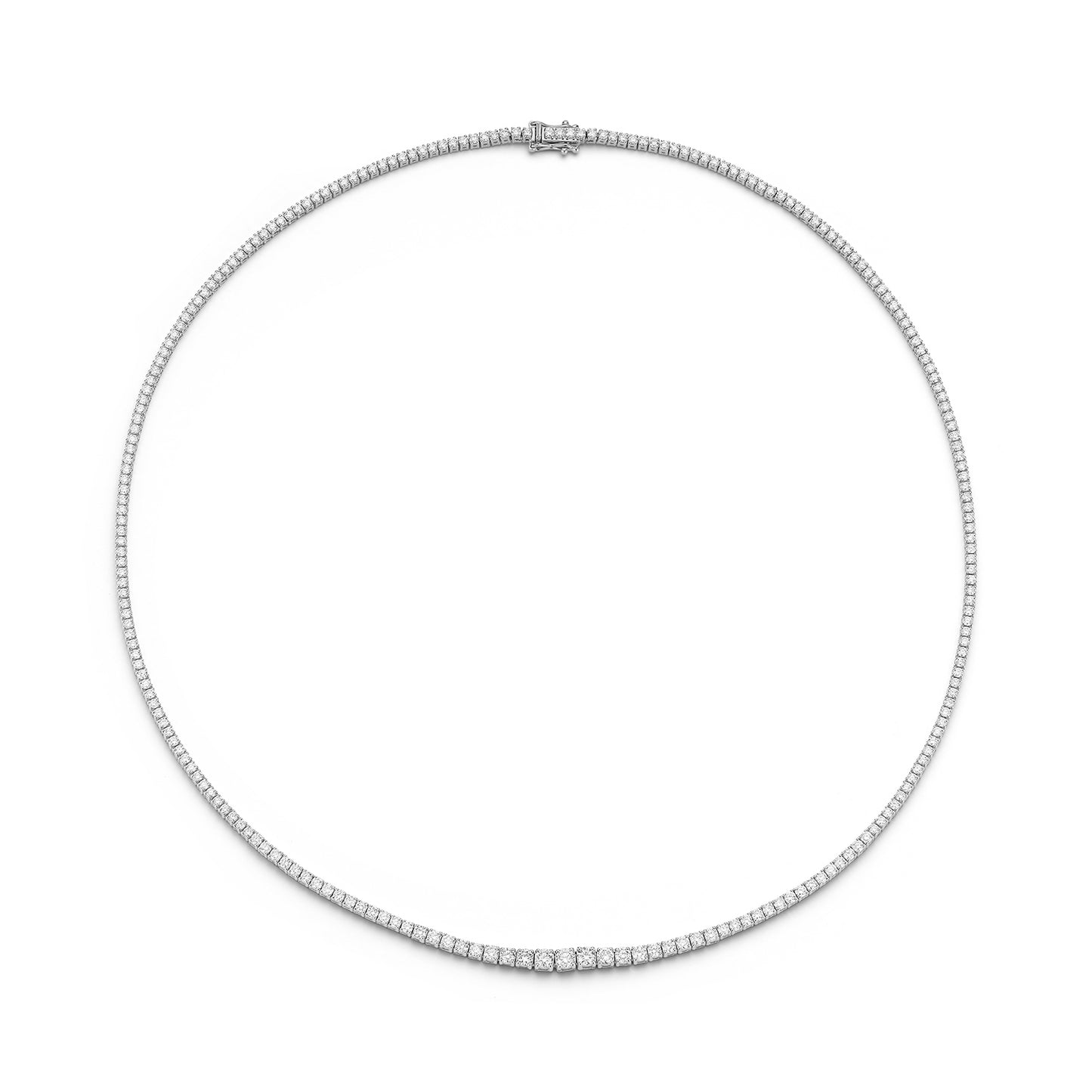 Graduated Diamond Tennis Necklace