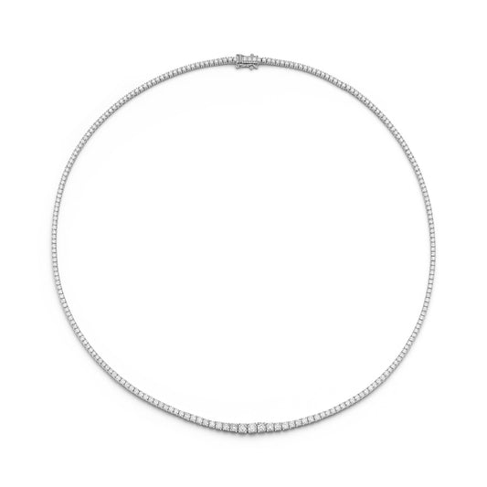 Graduated Diamond Tennis Necklace