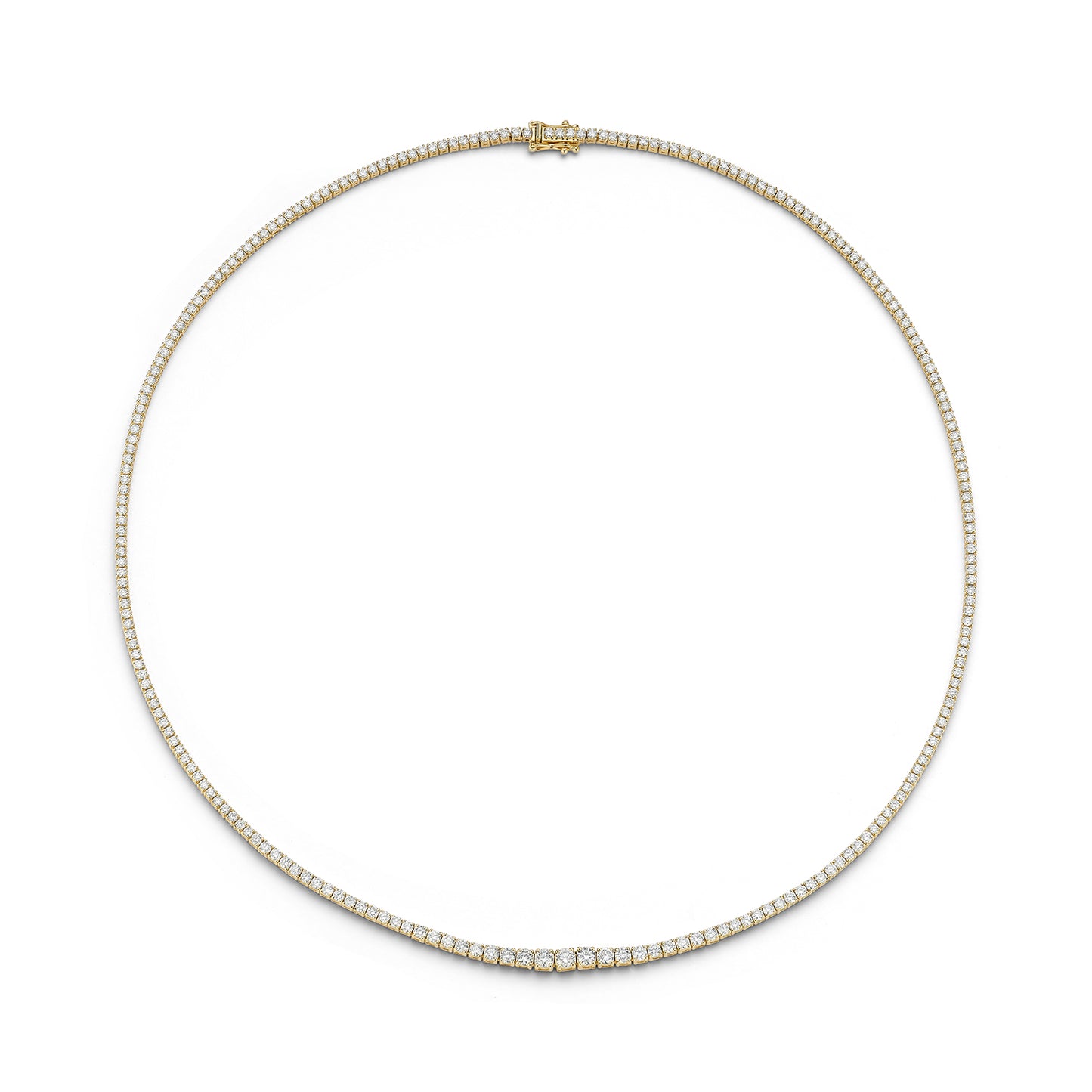 Graduated Diamond Tennis Necklace