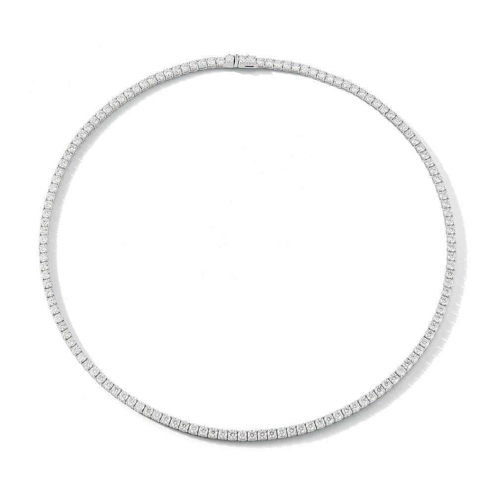 10.80 TCW Same Size Diamond Tennis Necklace