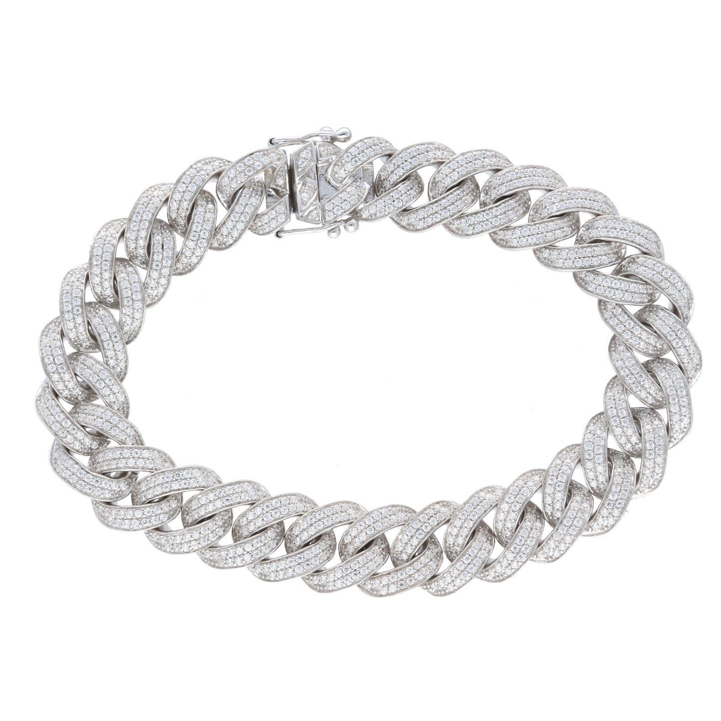 Curb Pave Diamond Link Bracelet