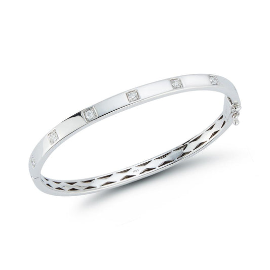 Square Shape Diamond Bangle