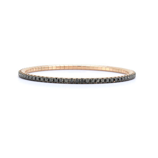 Extensible Black Diamond Stretch Tennis Bracelet