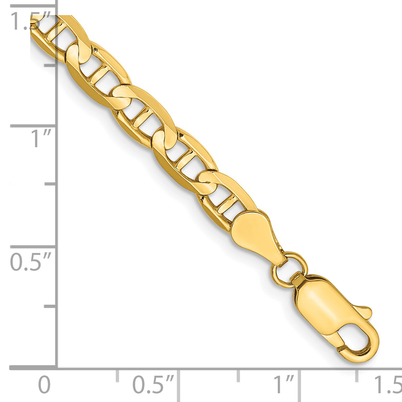 14k 4.5mm Concave Anchor Chain