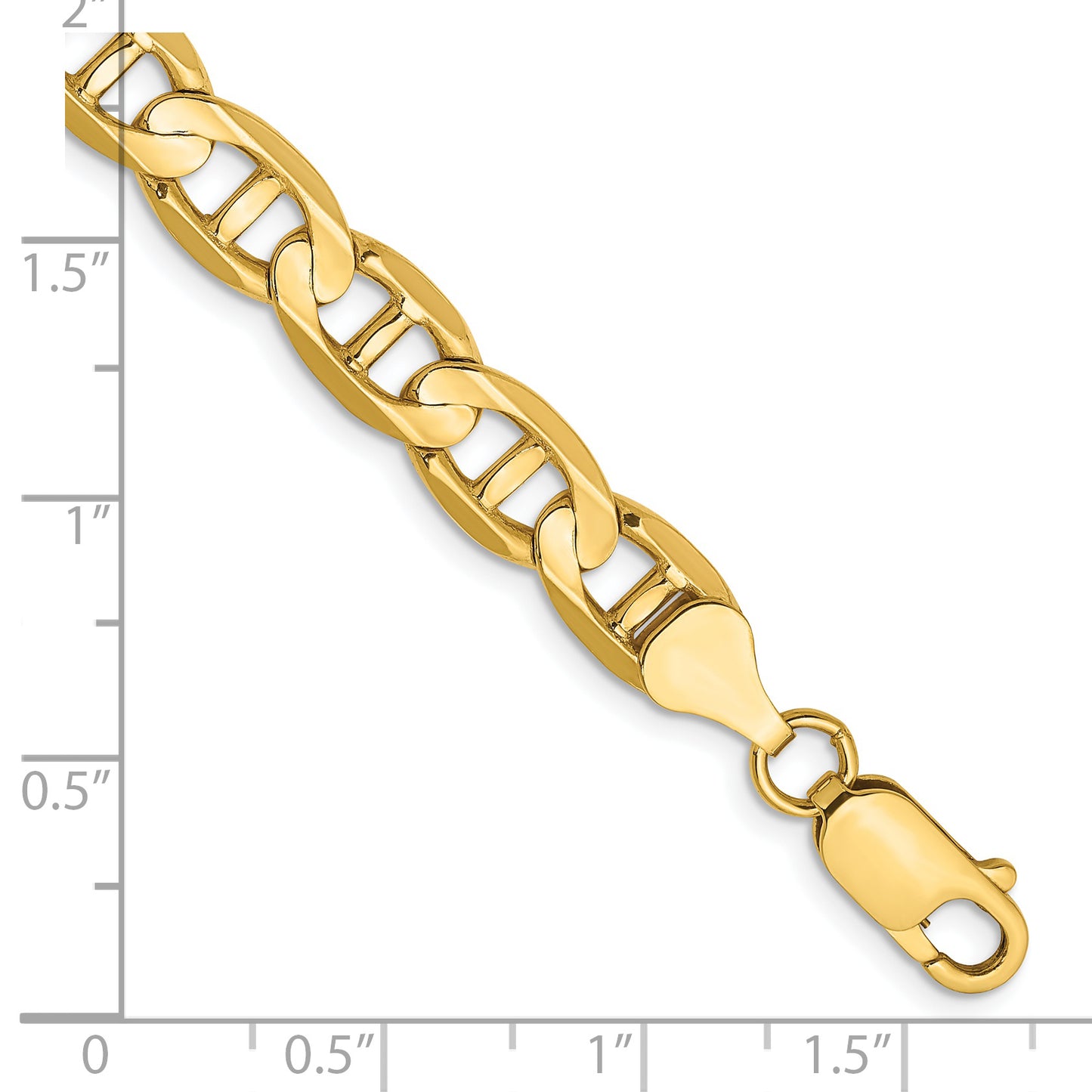 14k 7mm Concave Anchor Chain