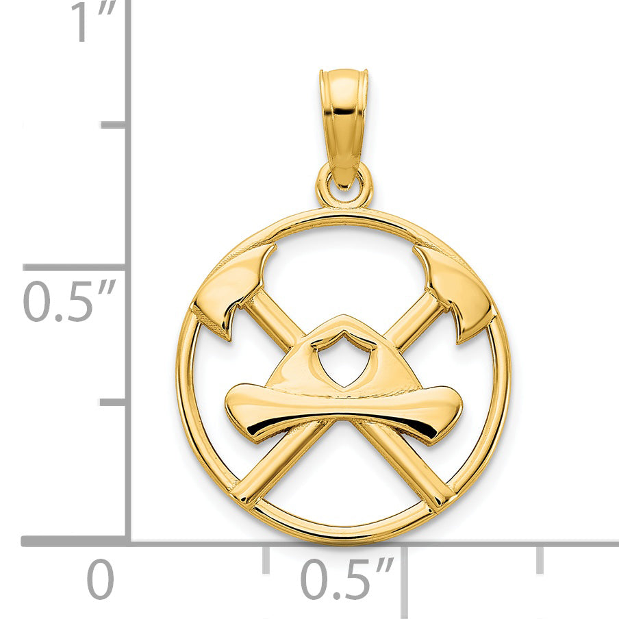 14k Fireman Pendant