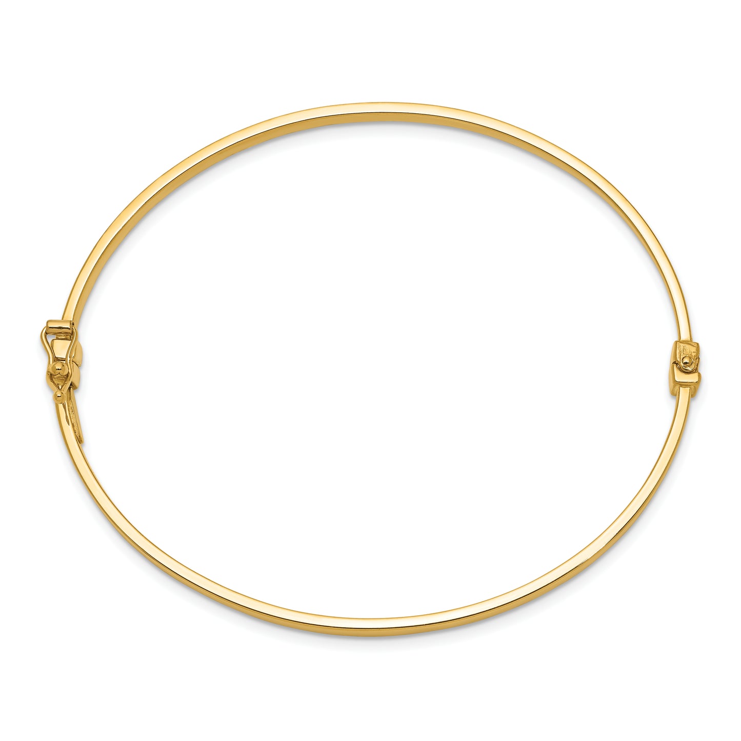 14k Polished Hinged Bangle Bracelet