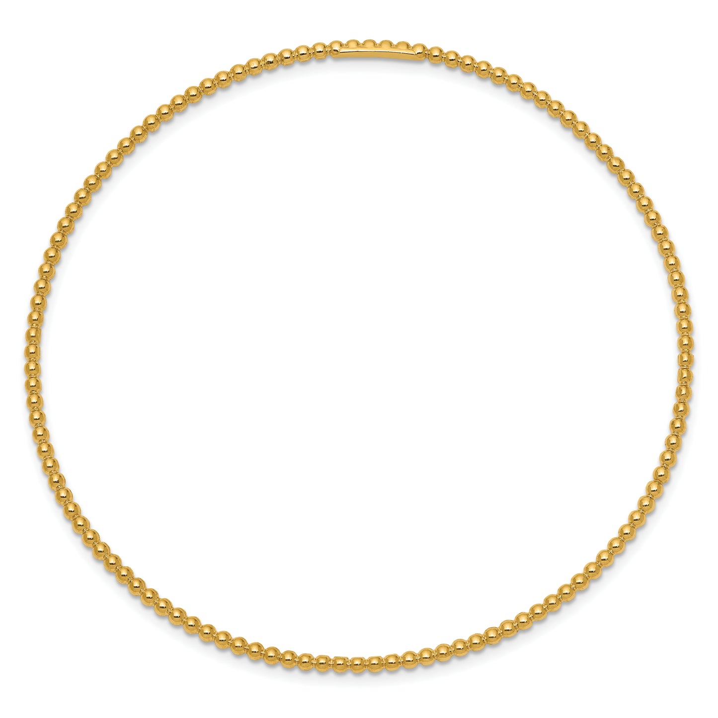 14K Beaded Slip-on Bangle