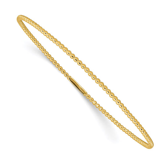 14K Beaded Slip-on Bangle