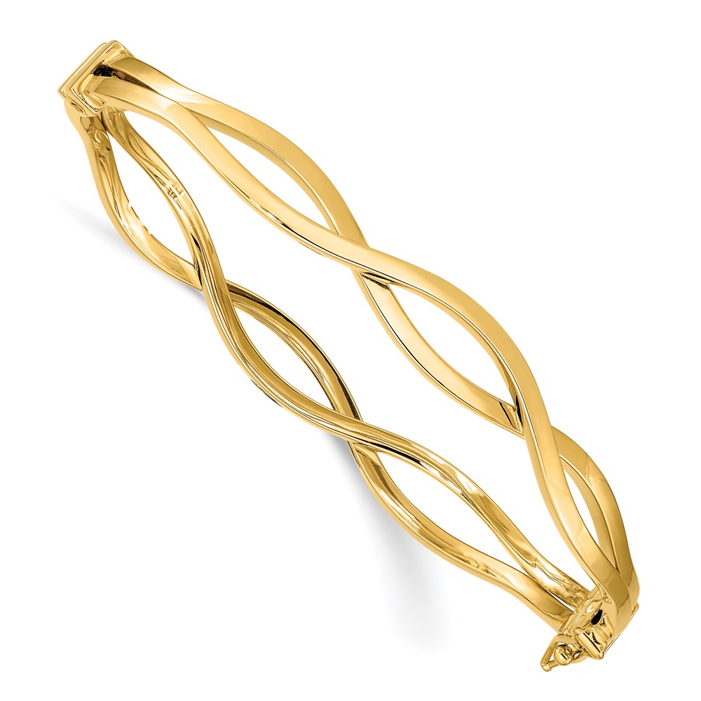 14K Yellow Gold Hinged Bangle