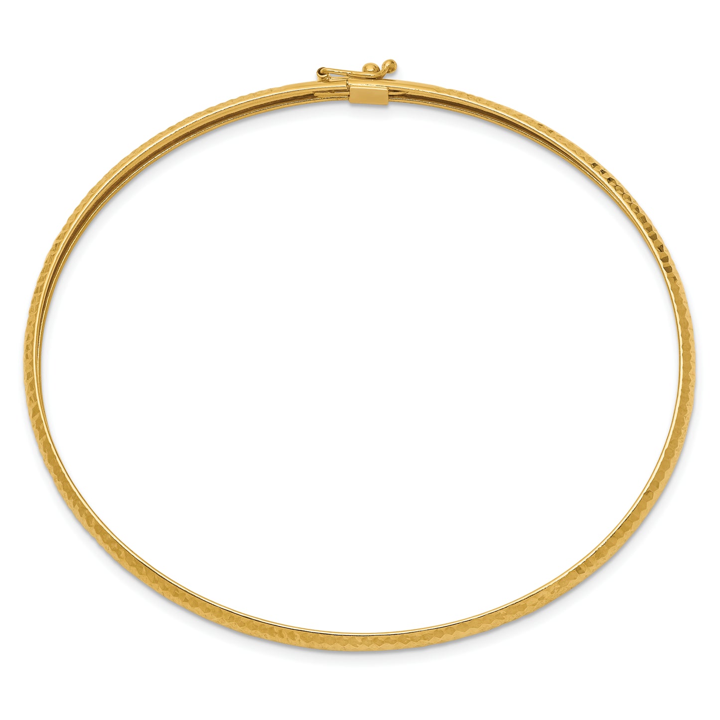 14k Textured Flexible Bangle