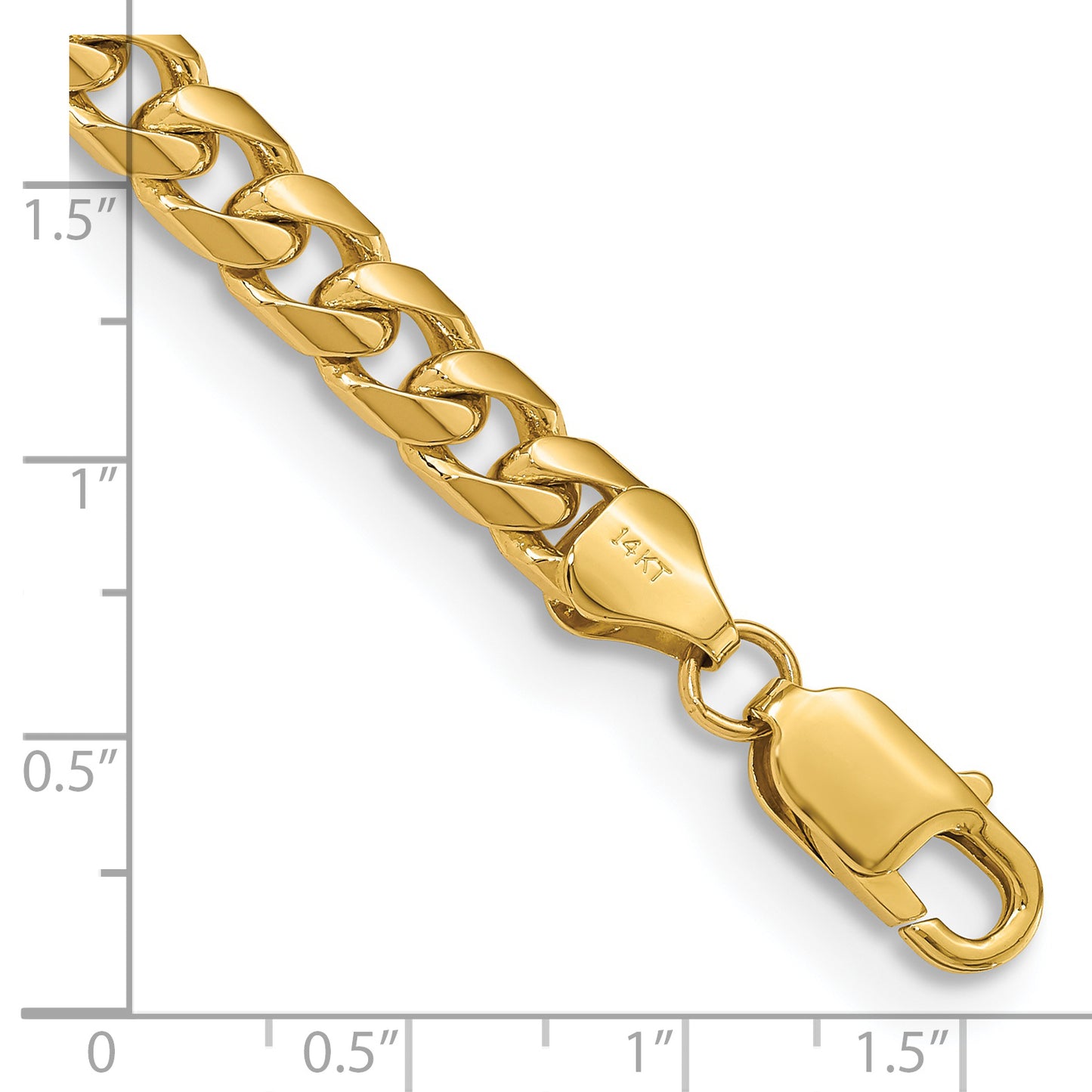 14k 6.25mm Solid Miami Cuban Chain