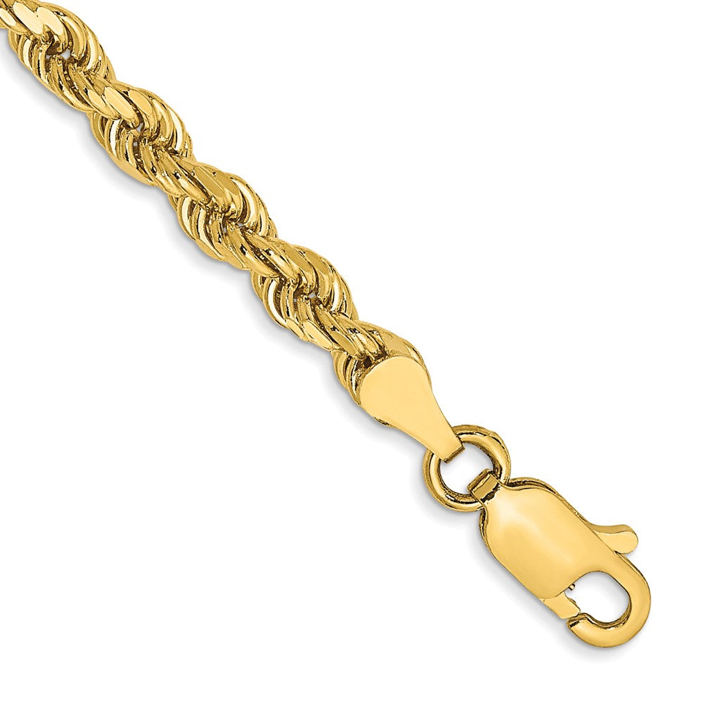 14k 3.5mm Semi-solid D/C Rope Chain