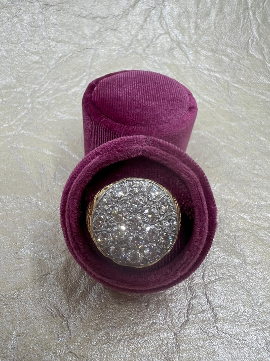 Kentucky Cluster Platinum Diamond Ring