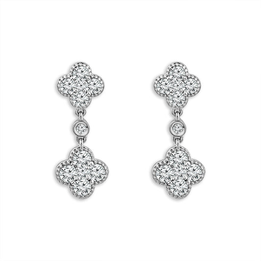 Diamond Fashion Earrings 0.75 ct tw 14k White Gold