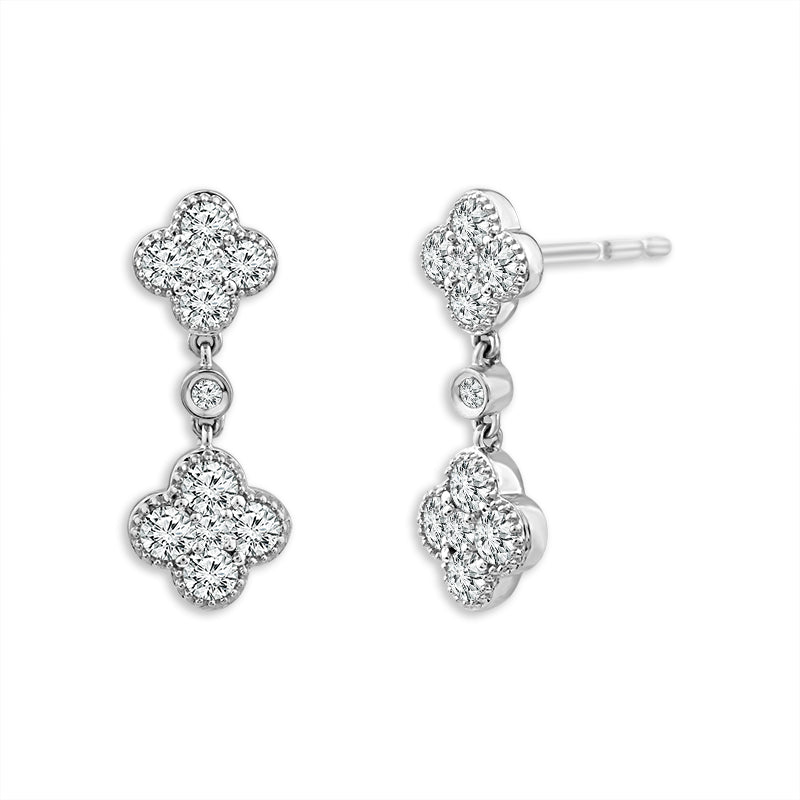 Diamond Fashion Earrings 0.75 ct tw 14k White Gold