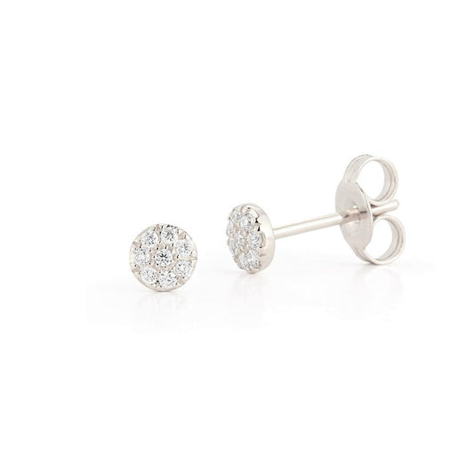 Round Shape Diamond Stud Earrings