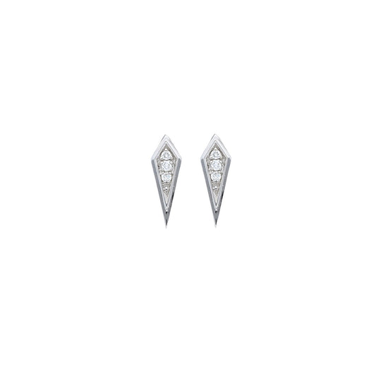 Diamond Mini Kite Shape Stud Earrings