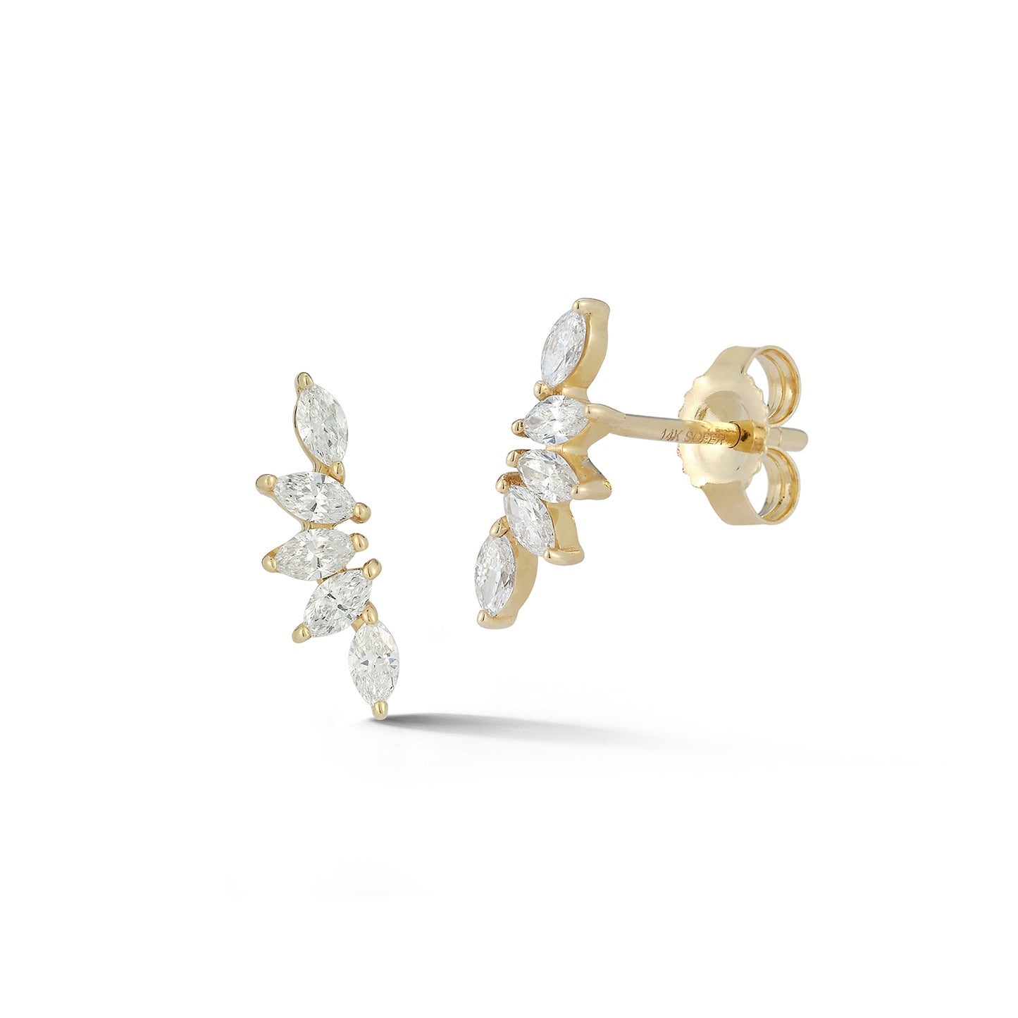 5 Marquise Diamond Stud Earrings