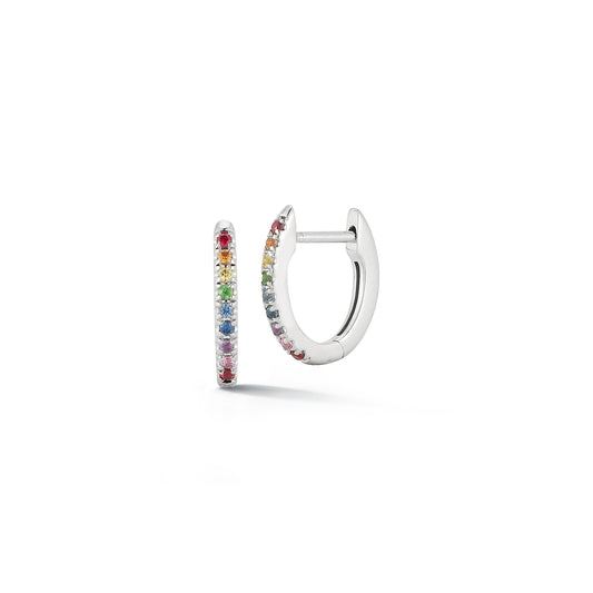 Rainbow Huggie Earrings