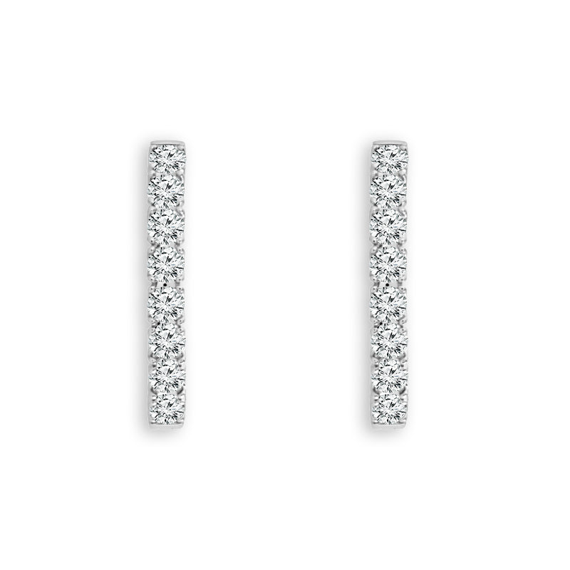 Diamond Fashion Earrings 1.13 ct tw 14k White Gold