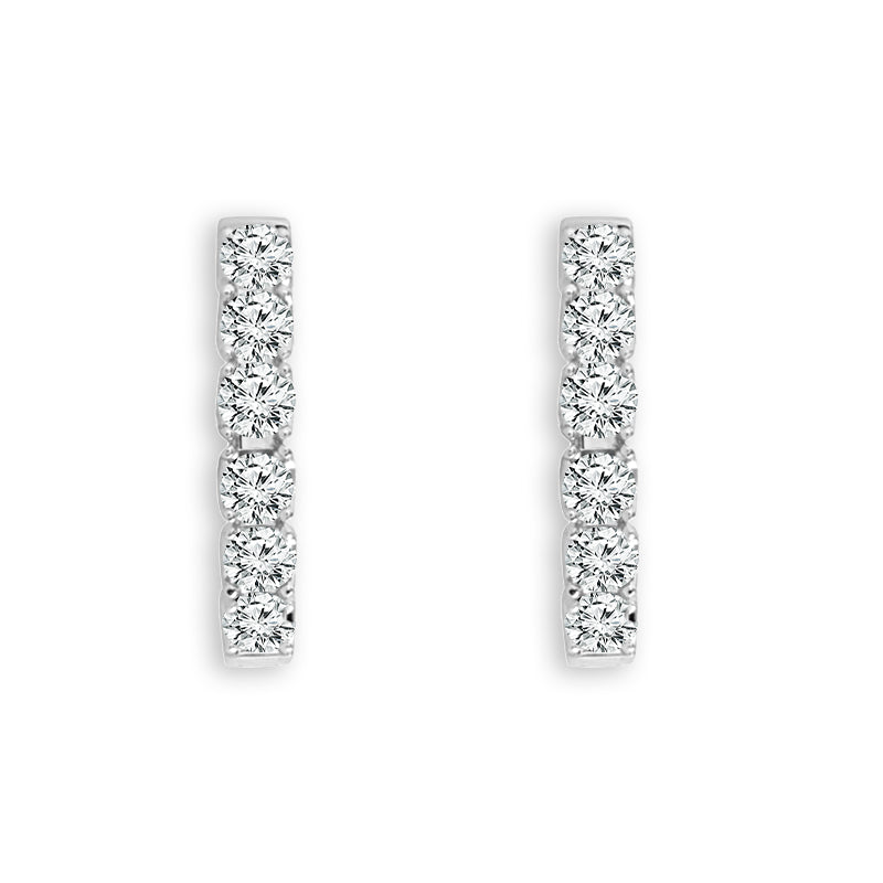 Diamond Fashion Earrings 1 ct tw 14k White Gold