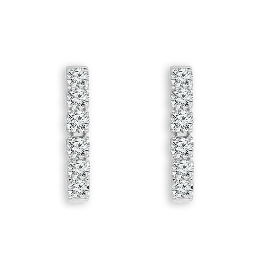 Diamond Fashion Earrings 1 ct tw 14k White Gold