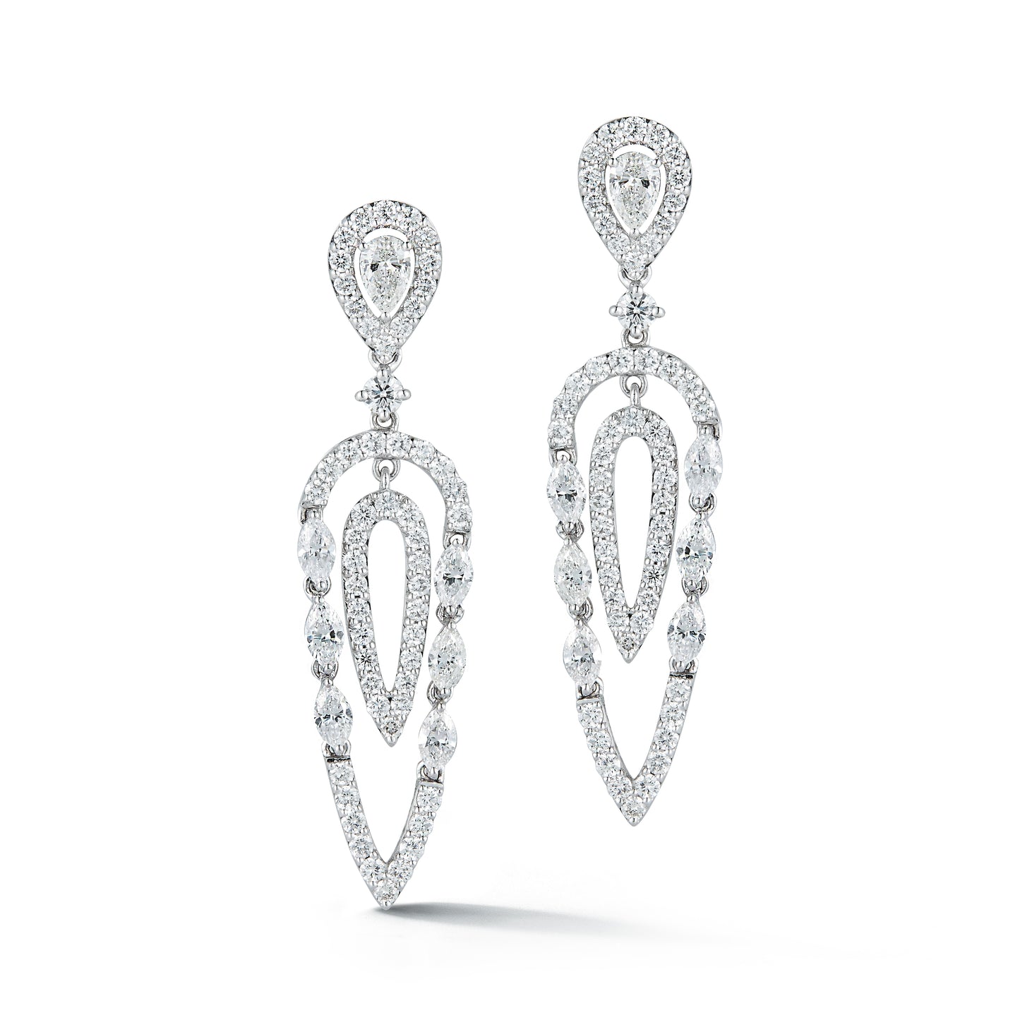 Open Pear-shaped Drop Earrings