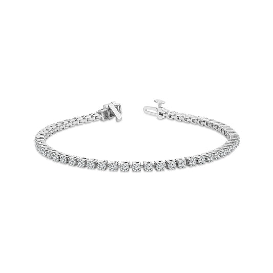 Diamond Bracelet 3 ct tw 14k White Gold