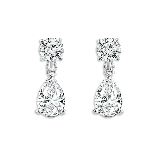 Diamond Fashion Earrings 2 ct tw 14k White Gold