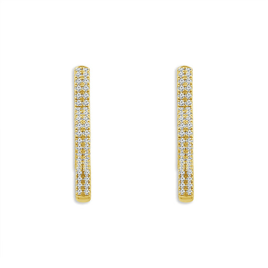 Diamond Fashion Earrings 1.50 ct tw 14k Yellow Gold