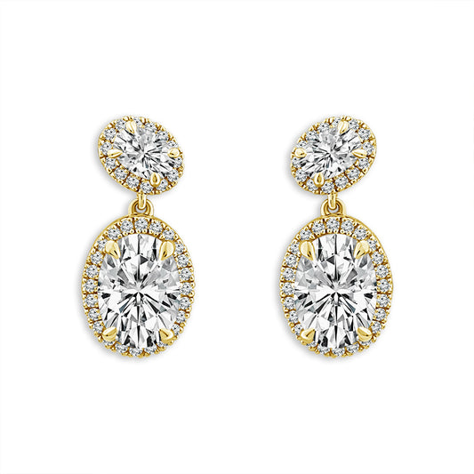 Diamond Fashion Earrings 5 ct tw 14k Yellow Gold