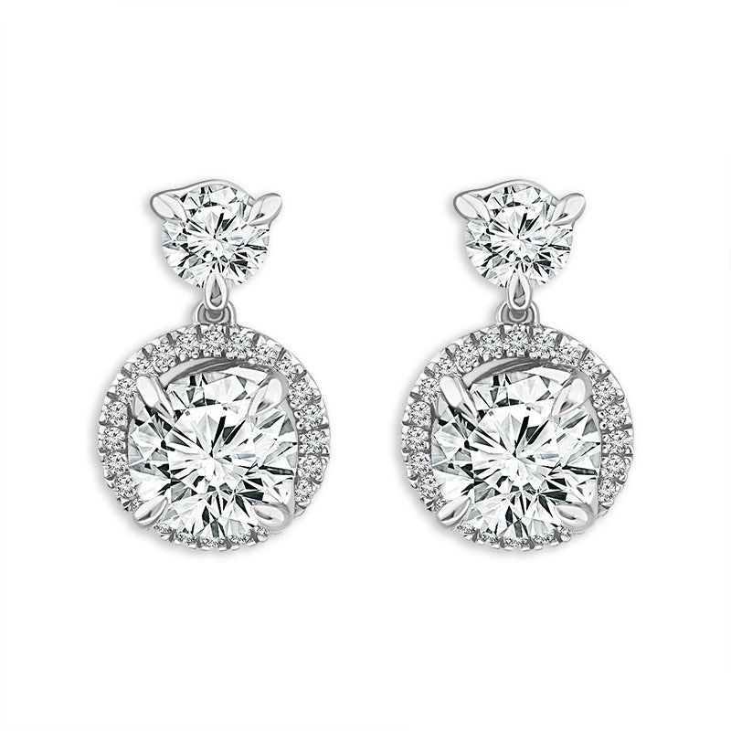 Diamond Fashion Earrings 5.25 ct tw 14k Yellow Gold