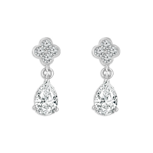 Diamond Fashion Earrings 1.30 ct tw 14k White Gold